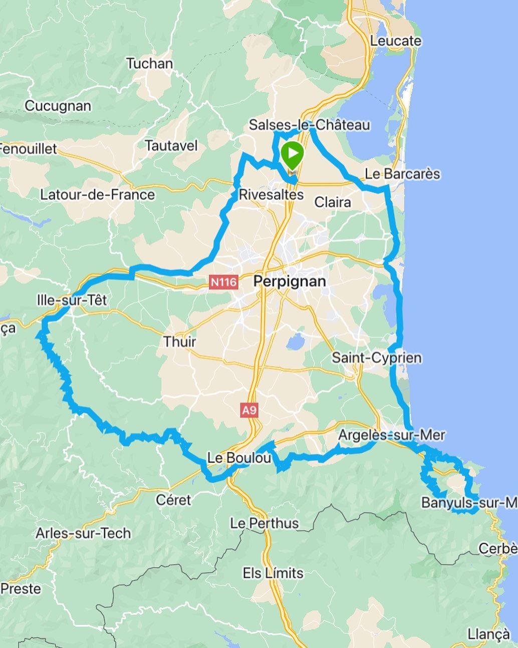>> Parcours du Training 200kms du 12 Mars
Et toutes les infos sont en Story à la Une 
#ultradistance #ubf #perpignan #rivesaltes #cyclesmoreno @ultrabikefrance