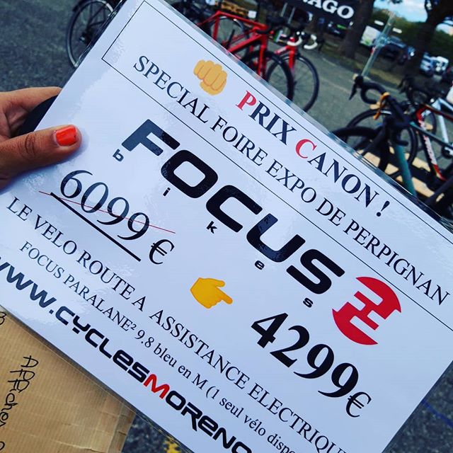 Ça vous intéresse ?  #cyclesmoreno #foireexpoperpignan #routeelectrique focus #fazua