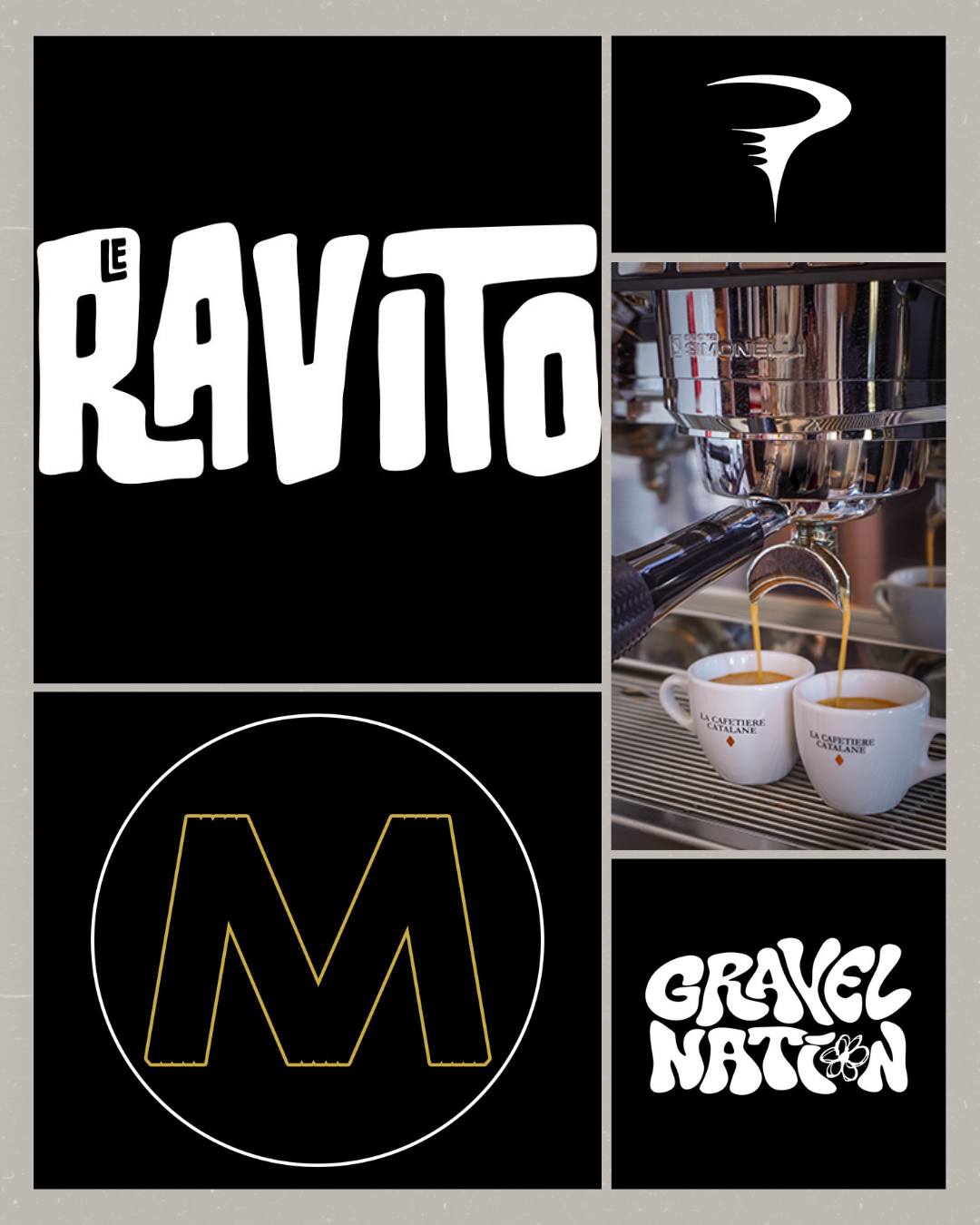 ...
@gravelnationofficial 
@pinarello_official 
@lacafetierecatalane66 
@leravitofficial