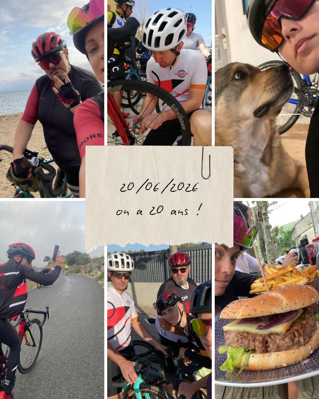 RDV le Samedi 20 Juin pour f&ecirc;ter nos 20 ans!
Pour l'instant, voil&agrave; ce que l'on sait:
Social Ride Route et Gravel, 
Test Bike Berria
Test Roues carbone Miche
Grillade!!!!!!!
Accueil caf&eacute; Premium avec la Cafeti&egrave;re Catalane et Expresso Rocket 
... mais...